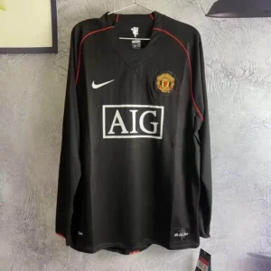 2007 2008 retro long sleeve manchester united third away football shirt 1