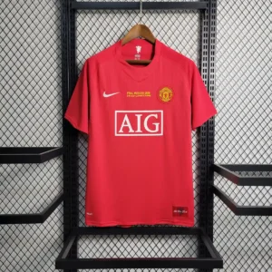 2007 2008 retro manchester united home champions league edition football shirt 1