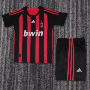 2008 2009 retro kids ac milan home football shirt 1