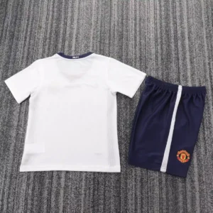 2008 2009 retro kids manchester united away champions league football shirt 2