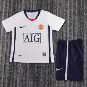 2008 2009 retro kids manchester united away football shirt 1