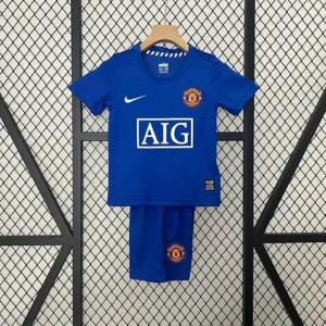 2008 2009 retro kids manchester united second away football shirt 1