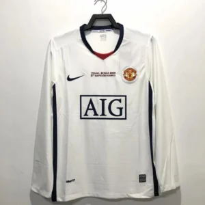 2008 2009 retro long sleeve manchester united home football shirt 1