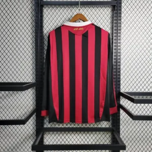 2009 2010 retro long sleeve ac milan home football shirt 2