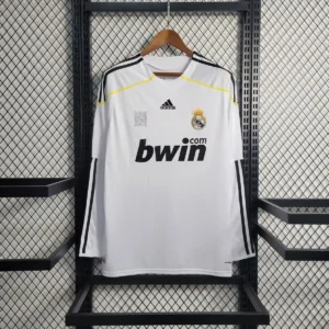 2009 2010 retro long sleeve real madrid home soccer jersey 1