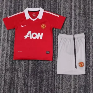 2010 2011 retro kids manchester united home football shirt 1