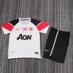 2011 2012 retro kids manchester united away champions league football shirt 1