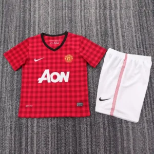 2012 2013 retro kids manchester united home football shirt 1