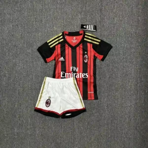 2013 2014 retro kids ac milan home football shirt 1