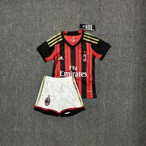 2013 2014 retro kids ac milan home football shirt 1