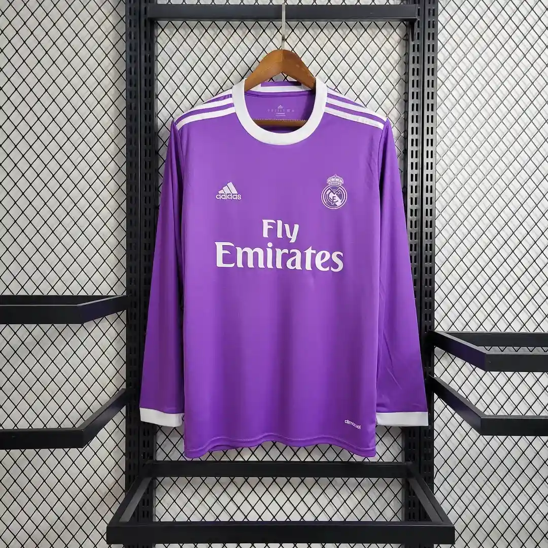 2016 2017 retro long sleeve real madrid away football shirt 1