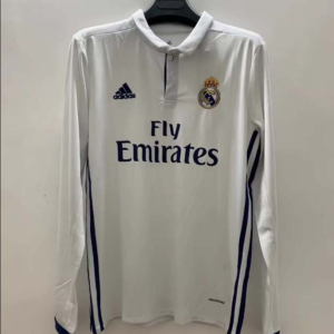 2016 2017 retro long sleeve real madrid home football shirt 1