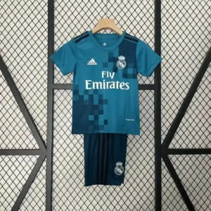 2017 2018 retro kids real madrid away football shirt blue 1