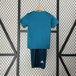 2017 2018 retro kids real madrid away football shirt blue 2
