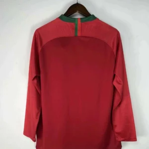 2018 retro long sleeve portugal home football shirt 2