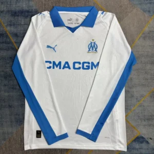 2025 2026 0lympique marseille long sleeve home football shirt 1