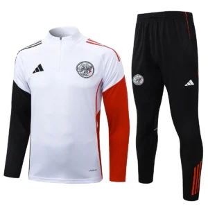 2025 2026 ajax half pull training suit white football shirt set 1