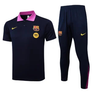 2025 2026 barcelona polo half zipper training suit jersey cyan 1