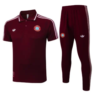 2025 2026 bayern munich polo half zipper training suit jersey red 1