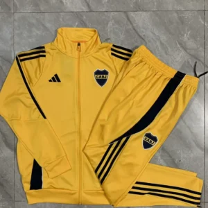 2025 2026 boca juniors long zipped jacket training suit jersey yellow 1