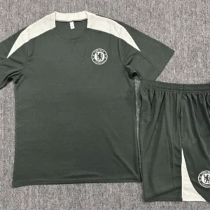 2025 2026 chelsea short sleeve training suit army green 1