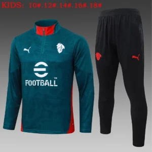 2025 2026 kids kit ac milan half zipper training suit football shirt 1