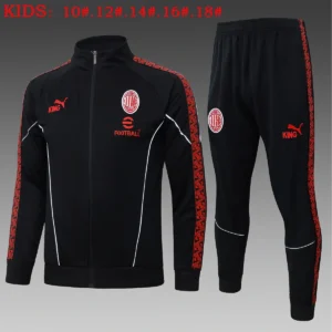 2025 2026 kids kit ac milan long zipped jacket training suit set 1