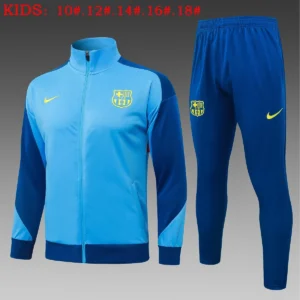 2025 2026 kids kit barcelona long zipper jacket training suit football shirt 1
