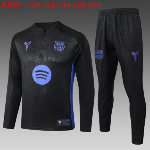 2025 2026 kids kit barcelona training suit football shirt black 1