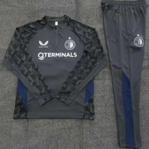 2025 2026 kids kit feyenoord dark grey training suit football shirt 2