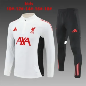 2025 2026 kids kit liverpool off white training suit football shirt 1