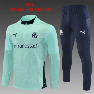 2025 2026 kids kit marseille blue training suit football shirt 1