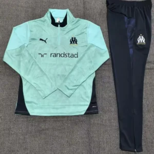 2025 2026 kids kit marseille blue training suit football shirt 2