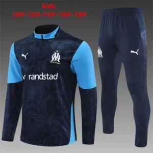 2025 2026 kids kit marseille royal blue training suit football shirt 1