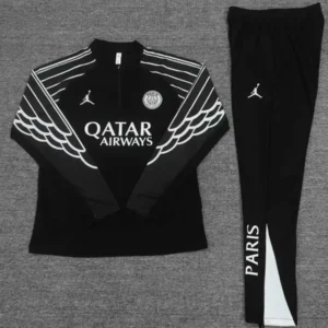2025 2026 kids kit paris saint germain black training suit football shirt 2