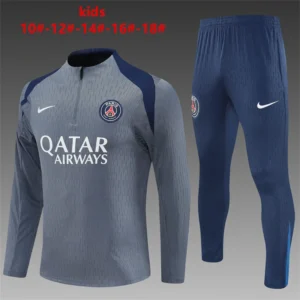 2025 2026 kids kit paris saint germain grey training suit football shirt 1