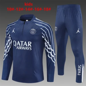 2025 2026 kids kit paris saint germain royal blue training suit football shirt 1