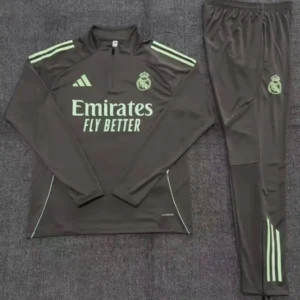 2025 2026 kids kit real madrid khaki training suit football shirt 2