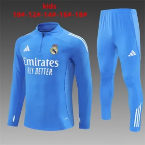 2025 2026 kids kit real madrid light blue training suit football shirt 1