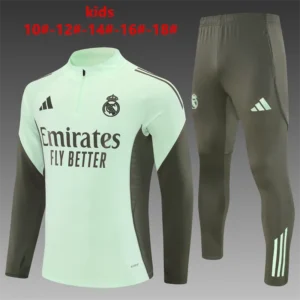 2025 2026 kids kit real madrid light green training suit football shirt 1