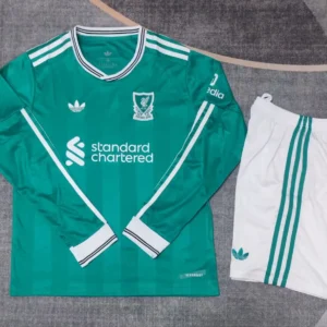 2025 2026 kids long sleeve liverpool second away soccer jersey 1