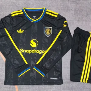 2025 2026 kids long sleeve manchester united away football shirt 1