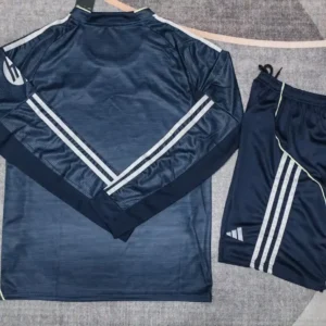 2025 2026 kids long sleeve real madrid away football shirt 2