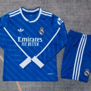 2025 2026 kids long sleeve real madrid second away football shirt 1