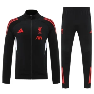 2025 2026 liverpool long zipped jacket training suit jersey black 2