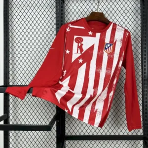 2025 2026 long sleeve atletico madrid pre match football shirt 1