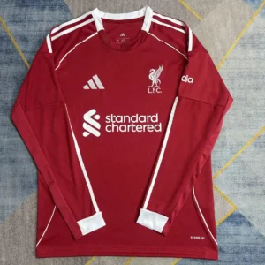 2025 2026 long sleeve liverpool home soccer jersey 1