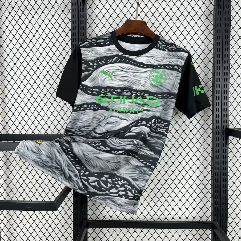 2025 2026 manchester city black and gray cconcept football shirt 1