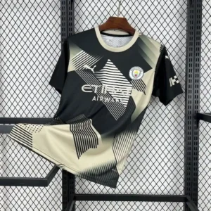 2025 2026 manchester city black and yellow cconcept football shirt 1