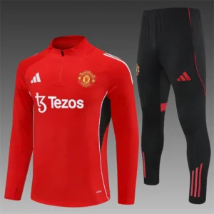 2025 2026 manchester united half zipper training suit football shirt 2